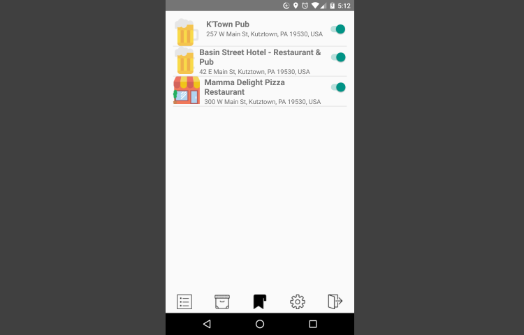 Followed Restaurants